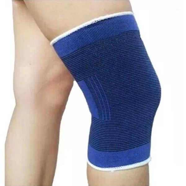 Ginocchiere per gomiti 2 pezzi tutore elastico supporto muscolare compressione manica sport antidolorifico blu