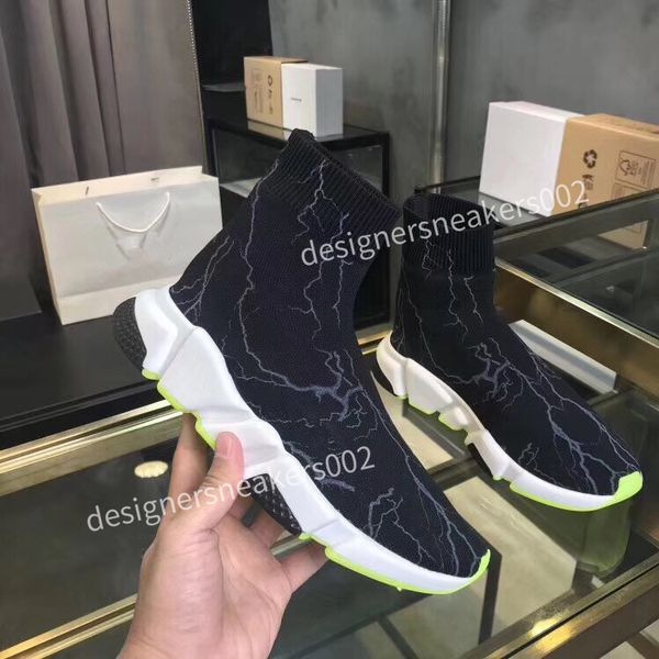 

designer boots platform paris socks shoes men womens casual shoe speed trainer trainers boot fashion black red white men womens sneakers fz1