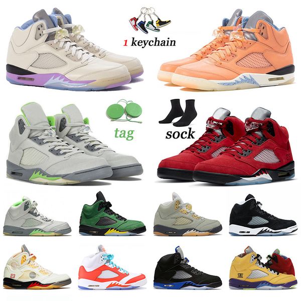 

sell well 5 racer blue jumpman basketball shoes we the paris sneakers sports mens raging bull 5s trainers men oreo jade horizon green bean, White;red