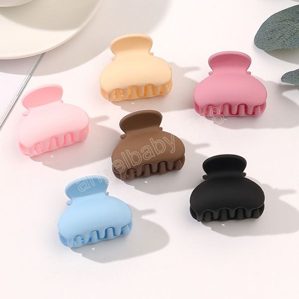 Mini capelli artigli ad alta coda di cavallo cattura clip acconciatura acconciatura adcili opachi barrettes glassate a mezzo giro tondo per capelli piccoli.