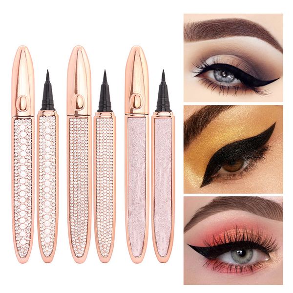 Miss Rose 2 in 1 penna eyeliner per ciglia autoadesiva non magnetica senza colla glitter bling eyeliner liquido strumento per trucco occhi impermeabile