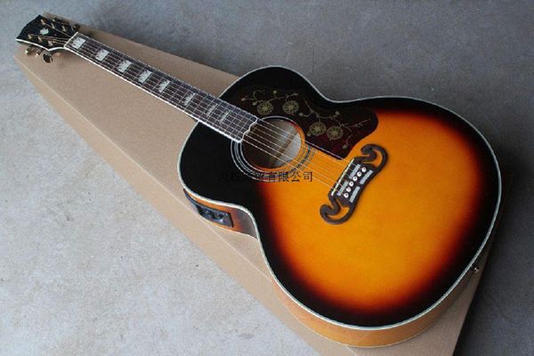 

shipping acoustic electric guitar sj200 singlecut vintage sunburst @30