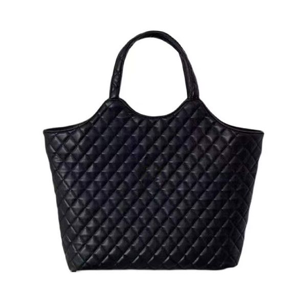 

women tote bag 58cm large capacity shopping bags portable shoulder bag leather quilted handbag ladies travel to work commute two sizes