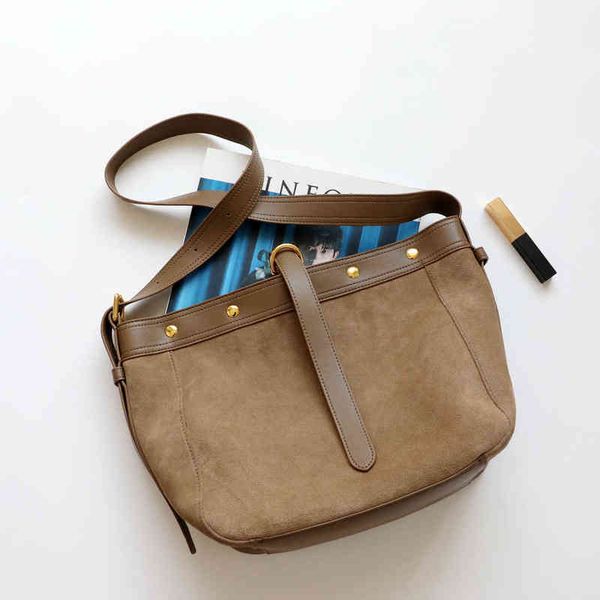 

2021 designer hand bags real cowtote bag bucket bag shoulder messenger portable casual retro commuter bag purses g220421