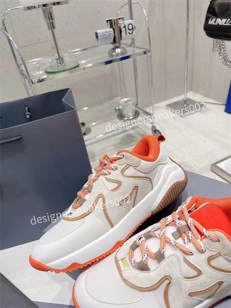 

2022 men women luxurys designers shoes white printed calf leather casual shoe trainers pink blue runner rx220415, Black