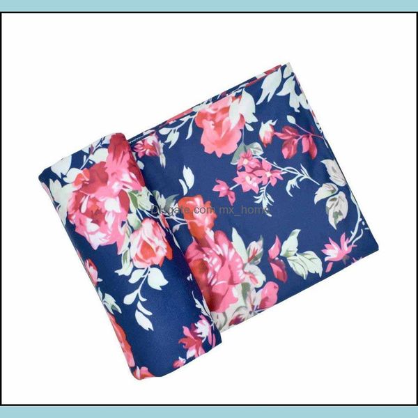 Accessori per capelli NewBaby Swaddle Wraps Floral Stampa coperte per neonati per bambini Overszed Overszed Super Soft Lovey 6 Designs 80 cm Dropliv Dhiv Dhiql