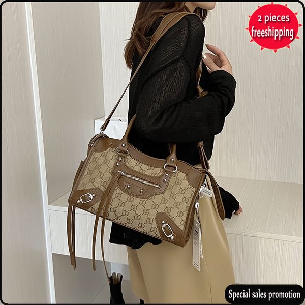

online designer brand bags crossbody tote women's 2022 new fashion handbag trend motorcycle leisure to take one shoulder msenger