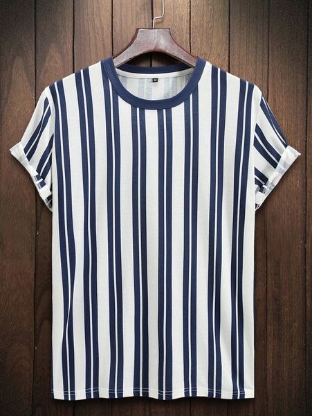 

men vertical striped tee b6iy#, White;black