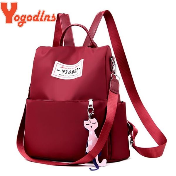 

yogodlns women oxford backpack preppy style teenage girls shoulder bag design backpacks rucksack daypack antitheft bags 220713