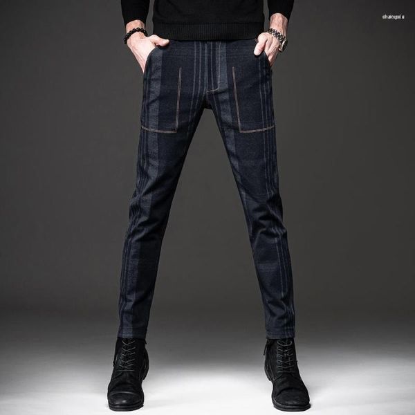 Мужские брюки 2022 Мужские брюки Случайные брюки тощие растягиваемые брюки.