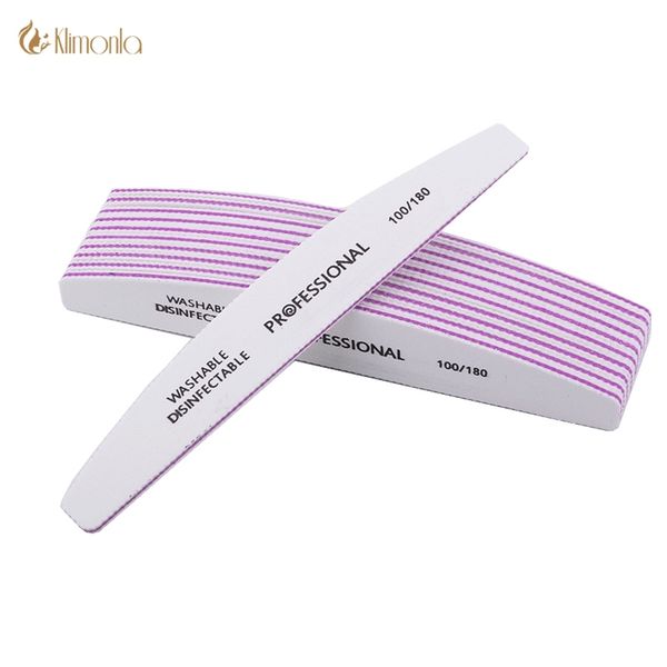 

5pcslot white file sanding ing blocks 100180 grits polish files manicure pedicure nail art tools 220707