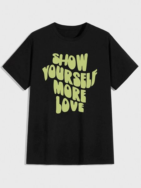 

romwe guys slogan graphic tee x8v7#, White;black