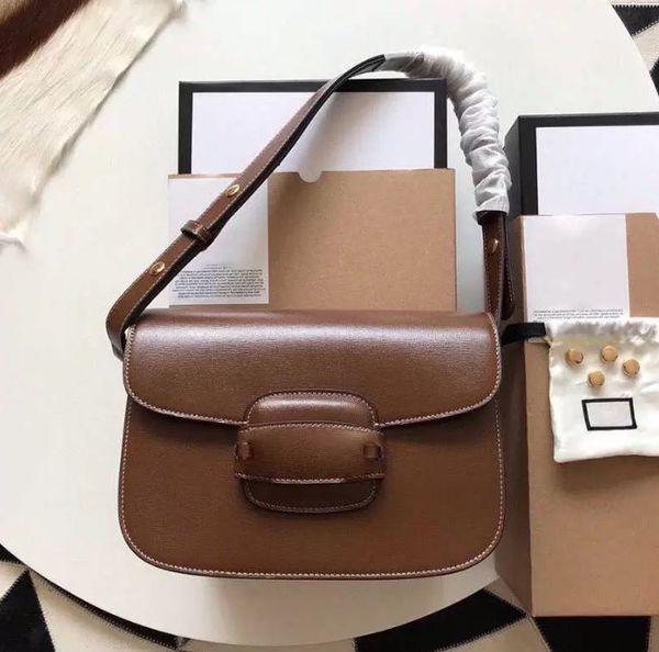 

1955 new bag Handbag Lady Bags Horsebit Women Purse Shoulder Genuine patern, White