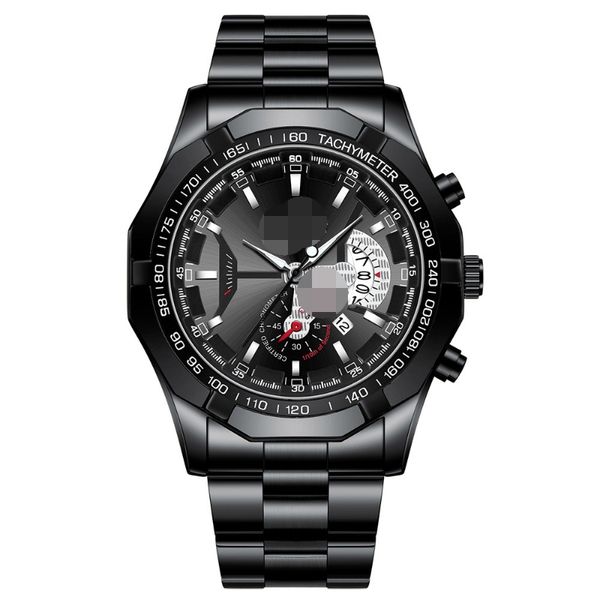 Форминг стиль часы Mens Design Black Moon Phase Dial Men's Mechanical Watch Top Brand Luxuryl1