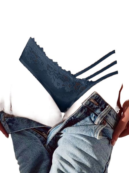 

cut out floral lace panty 41be#, Black;red