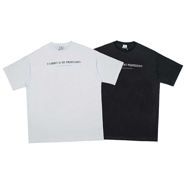 

men's t-shirts high street vtm events new embroidery lettered print os loose casual hip hop crew neck short, White;black