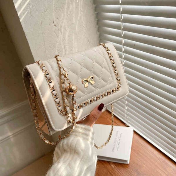 

small women's new fashion texture single shoulder diagonal cross style rhombic lattice chain small female hs shoulder handbags in trend