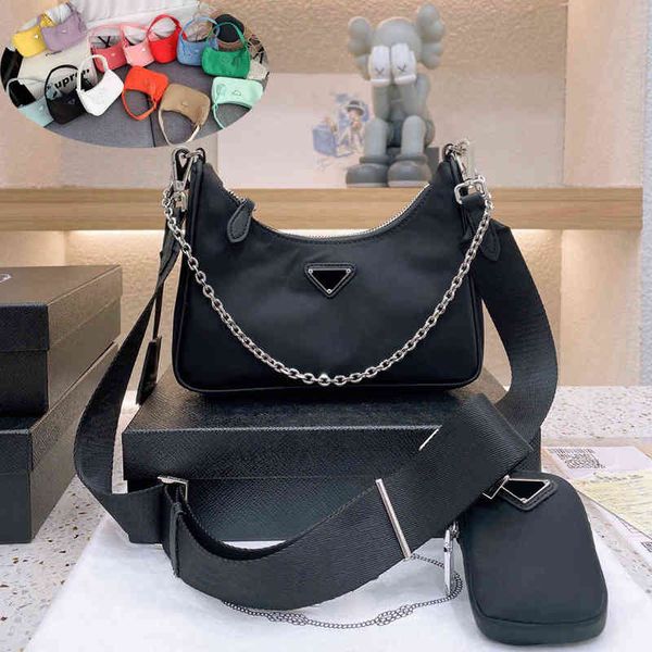 

3afashion re-edition 2005 nylon bag for woman luxury men designer bags lady womens mens travel crossbody tote hobo shoulder purses handbag, Red;black