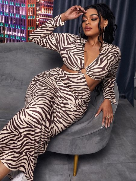 

sxy plus zebra striped o-ring cut out waist dress u4et#, Black