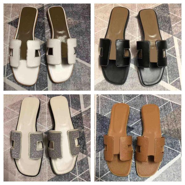

2022 women sandals slippers embroidery designers slides sandal floral brocade flip flops striped beach leather rubber flower slipper loa xmm, Black