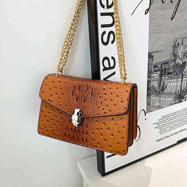 

handbags bags ostrich skin female 2022 new trend single shoulder messenger bag fashion versatile chain small square, Black;red