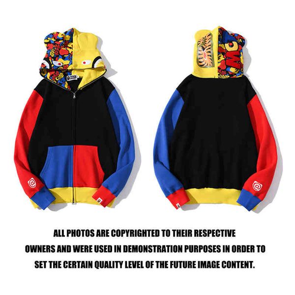 

men's hoodies & sweatshirts chaopai animal head color matching pullover hoodie for men and women rpaw, Black