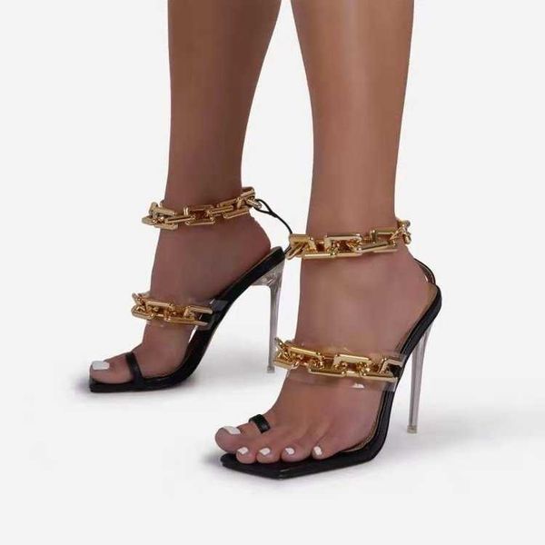 

female stiletto-heel shoes woman casual strappy high heels for wholesale 2022 summer new for holiday, Black