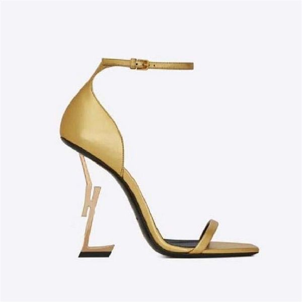 

2022 with box classics women shoes fashion beach thick bottom dress shoes alphabet lady sandals leather high heel slides2093, Black