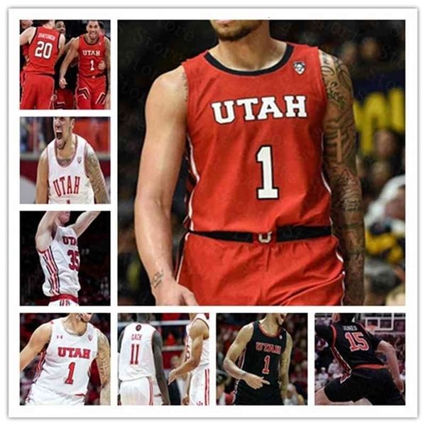 

xflsp2021 basketball utah utes jersey custom timmy allen jaxon brenchley both gach kyle kuzma riley battin matt van komen rylan carlson jone, Black