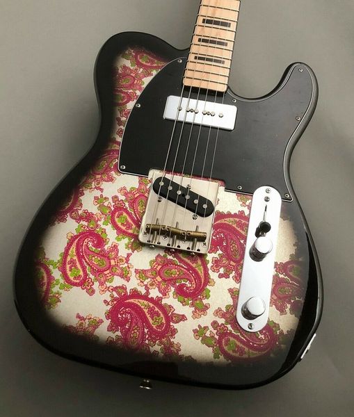

psychederhythm standard-t black pink paisley electric guitar
