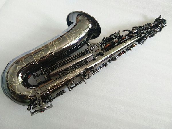 

new musical instrument alto saxophone black nickel plated brass ef saxophone and case