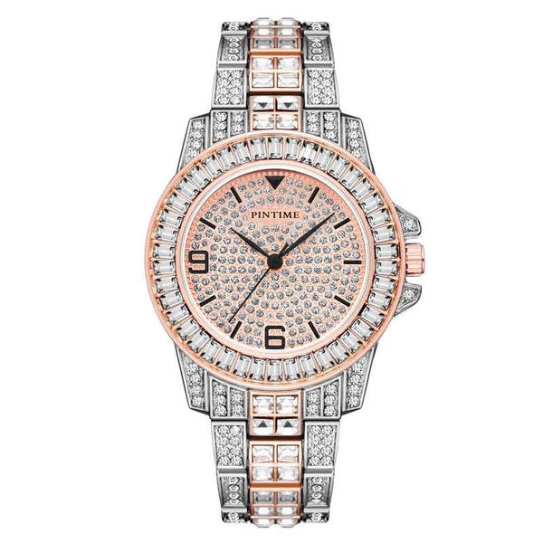

color diamond half diamond men's quartz watch reloj hombre watch for men, Slivery;brown