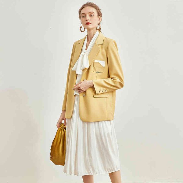 

women's suits blazers avocado green korean suit coat women's spring and autumn texture leisure, White;black