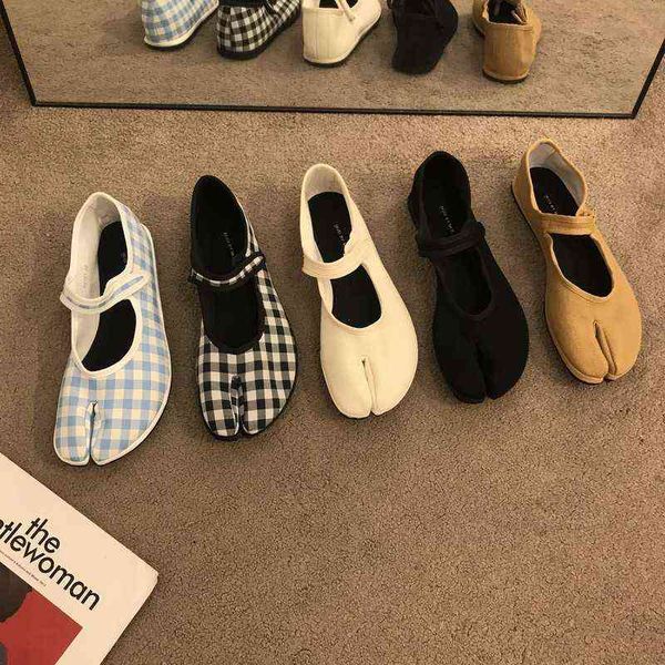 

dress shoes women split toe flats ballet woman slip on loafers soft bottom moccasins bow tie ballerina 220506, Black