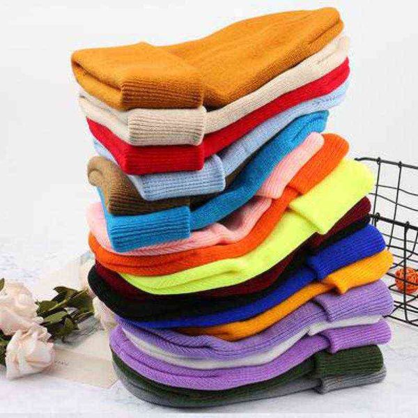 

cokk winter hats for women men hats knitted solid cute hat girls autumn female beanie caps warmer bonnet ladies casual cap j220722, Blue;gray