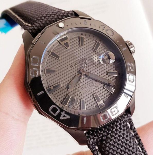 

new men's luxury mechanical watch selling business style waterproof aaa leather strap the ceramic shell, Slivery;brown