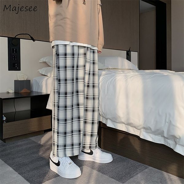 Männer Hosen Casual Männer Plaid Patchwork Design Empire Fashion Alle spiel Studenten Koreanischen Stil Harajuku Böden Frühling Ins 220826