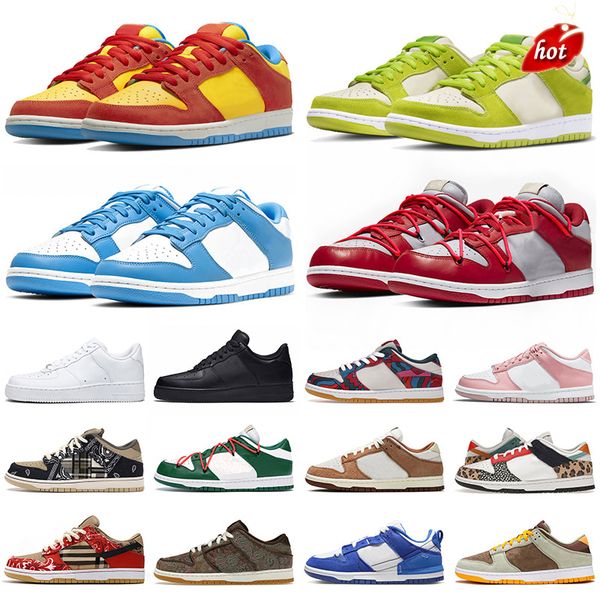 

dunkes low 1 one running shoes men women dunks lows disrupt sb panda bart simpson safari cactus jack offs white valentine pink curry, Black