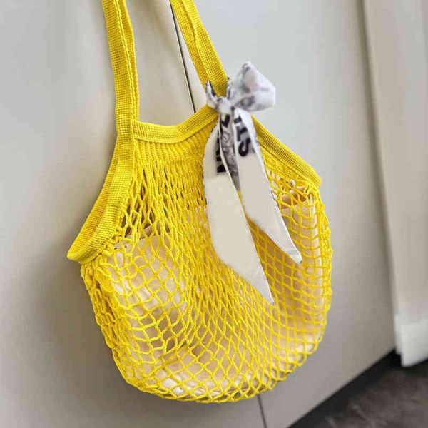 

shopping bags handbags string shopping fruit vegetables bag shopper tote mesh net woven cotton shoulder bag hand totes bag 0528