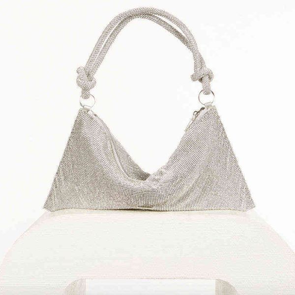 

shoulder bags wedding evening bag handbag designer knot handle rhinestones evening clutch bag 2022 crystal diamonds dinner party wedding