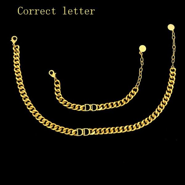 

women letter chain necklace metal letter neckalce with stamp fashion jewelry accessories for gift party 72k, Red;brown