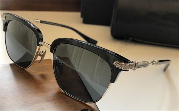 Nuovi occhiali da sole da uomo fashion designer VERTICAL II stile punk designer retrò mezzo telaio totem stampato modello di alta qualità con scatola