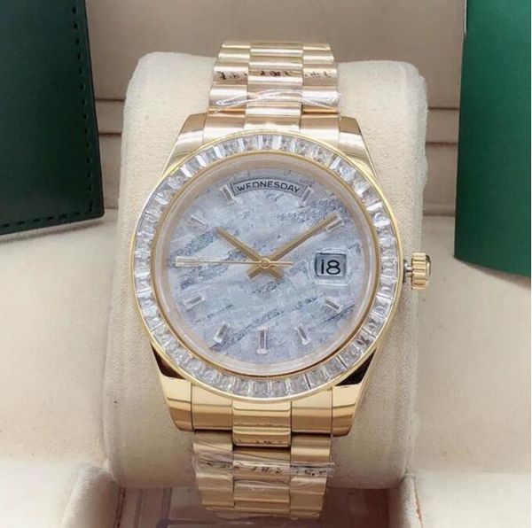 

41mm 36mm movement watch automatic mechanical mens 31mm 28mm quartz womens bezel stainless steel diamond lady waterproof luminous wrist desi, Slivery;brown