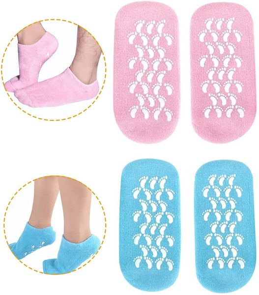 

moisturizing gel socks soft spa socks for repairing and softening dry cracked feet skins gel lining infused with essential oils and vitamins