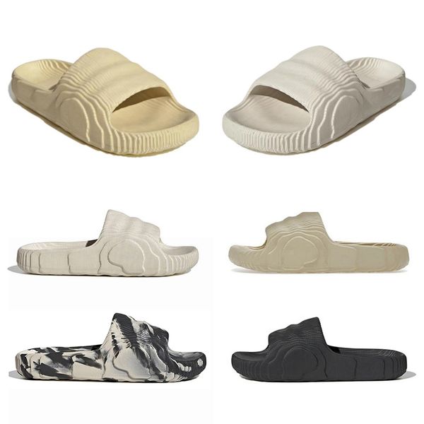 Top-Qualität Designer OG Adilette 22 Slides Plate-Forme Hausschuhe mit Box Foam Runners Schwarz Grau Weiß Magic Lime Desert Sand Herren Damen Mode EVA Sandalen