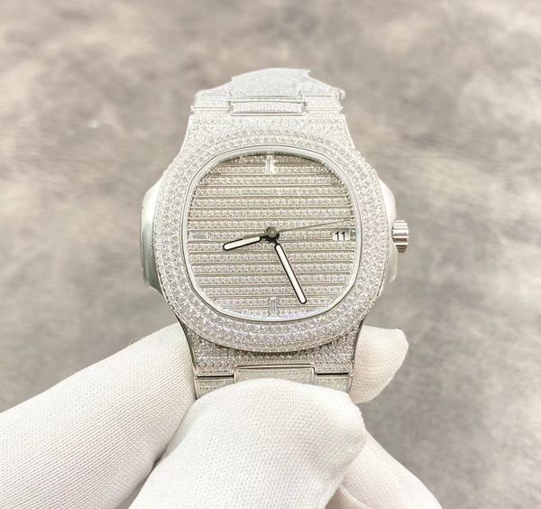 Venda de relógio masculino limitado relógio de diamante gypsophila 324 movimento superfície de safira superior e inferior casual elegante série clássica