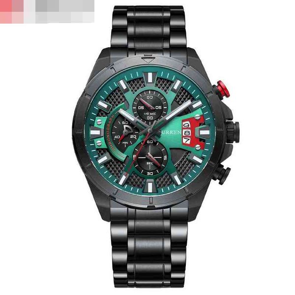 

huiya06 color mens watch fashion wave leather watches waterproof quartz watchet, Slivery;brown