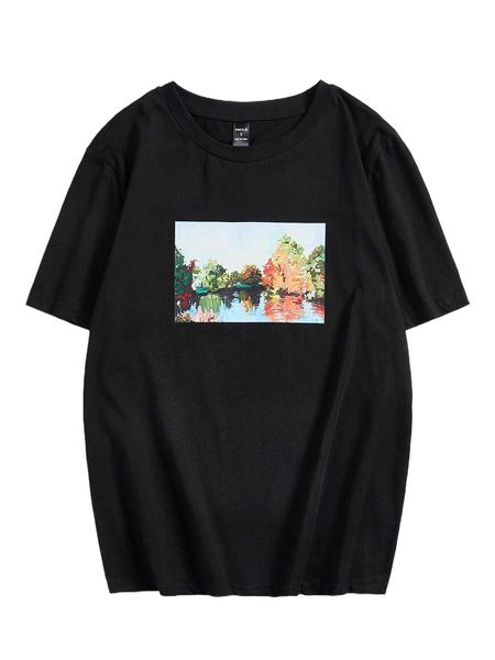 

x will fonseca tree print round neck tee p6yv#, White