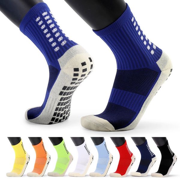 Anti-Rutsch-Fußballsocken, sportliche lange Socken, saugfähige Sport-Grip-Socken für Basketball, Fußball, Volleyball, Laufen