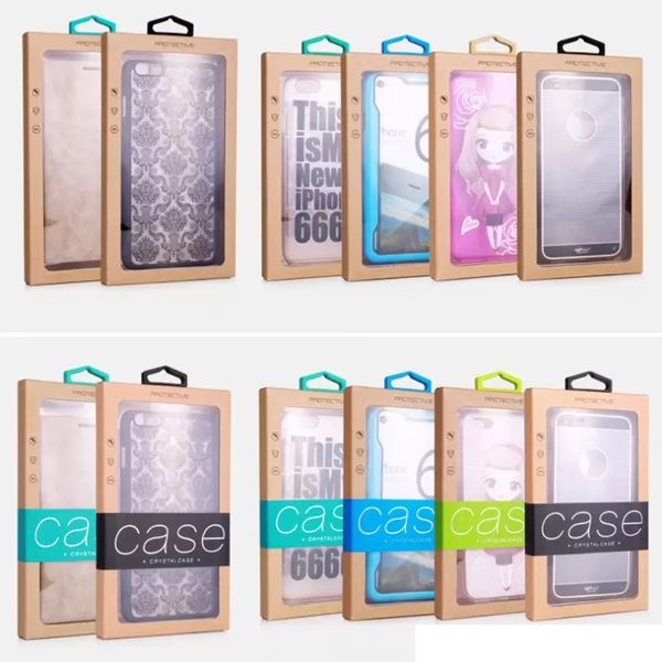 Buntes Persönlichkeitsdesign, Luxus-PVC-Fensterverpackung, Einzelhandelsverpackung, Papierbox für Handy-Handyhüllen, Geschenkpackung